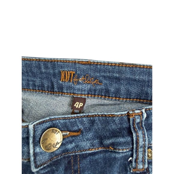 KUT FROM THE KLOTH  Blue Medium Wash Distressed Jeans Size 4P - Picture 4 of 8